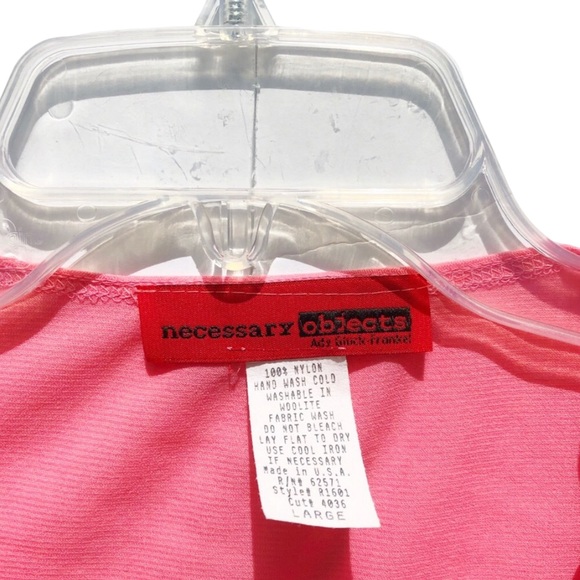 Y2K Pink Ady Gluck Frankel Tuxedo Top for Necessary Objects, size Large - Picture 6 of 9